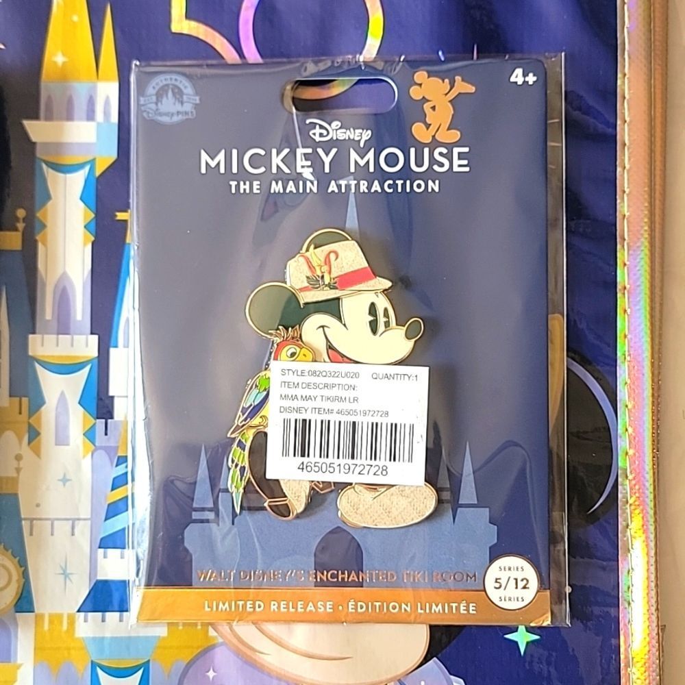 Disney Mickey Mouse Enchanted Tiki Room Limited Edition Trading Pin New